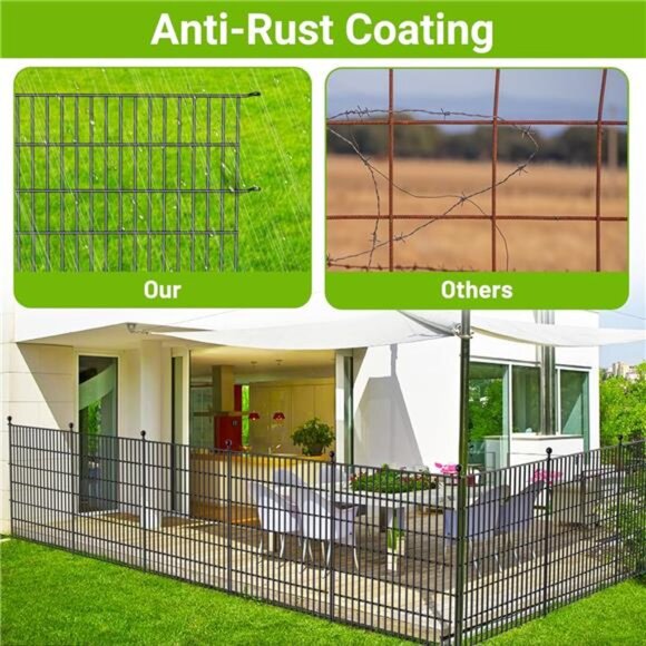 10 Panels No Dig Decorative Outdoor Garden Fence for Yard, 32 in(H) X 23.6 - Picture 3 of 7